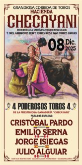 Emilio Serna encabezar la gran corrida de la Hacienda Checayani este 8 de diciembre
