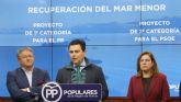 El PP afirma que 'el PSOE trata la recuperacin del Mar Menor como un proyecto de tercera mientras para el PP es de primera categora'