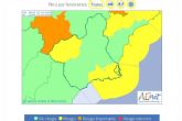 La AEMET mantiene hasta las 12 horas de hoy martes el aviso amarillo por lluvias y temporal martimo en Cartagena