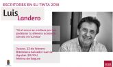 Luis Landero abre el Ciclo Escritores en su tinta 2018 de Molina de Segura el jueves 22 de febrero