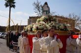Las palmas también desfilaron en el Domingo de Ramos de La Puebla