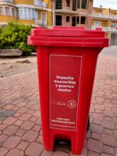 El Ayuntamiento de Bullas instala contenedores para depositar las mascarillas
