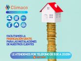 Climaco ofrece a sus clientes la financiacin gratuita de las instalaciones de climatizacin, fontanera, gas o contraincendio