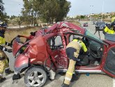 Dos heridos, uno de ellos de gravedad, en accidente de tráfico en la urbanización La Quinta, Molina de Segura