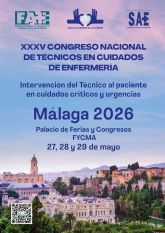 M�laga acoge el xxxv congreso nacional de t�cnicos de enfermer�a centrado en el paciente en cuidados cr�ticos y de urgencias
