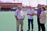 Avanzan las obras mejora del Campo Regional de Hockey de Santomera con la construcci�n de nuevos vestuarios y grader�os