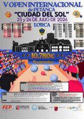 La quinta edici�n del Open Internacional 'Ciudad del Sol' re�ne este fin de semana en Lorca a cerca de 280 equipos de petanca