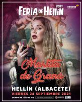 Martita de Grana el prximo viernes 24 de septiembre en la Feria de Helln 2021