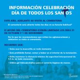 El Ayuntamiento de Alcantarilla recomienda anticipar las visitas al cementerio por el Da de Todos los Santos