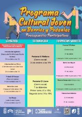La Concejalía de Juventud de Molina de Segura lleva las actividades del Programa Cultural Joven 2021 a barrios y pedanías durante los meses de octubre a diciembre