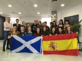 El Alcalde recibi a un grupo de estudiantes escoceses de intercambio en San Javier