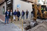 El alcalde de Lorca supervisa el inicio de los trabajos de remodelación de la calle Juan XXIII, Hernando de Burgos y Párroco Antonio Llamas