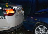 La Guardia Civil detiene al conductor de un turismo que colision con un vehculo patrulla y triplicaba la tasa de alcoholemia