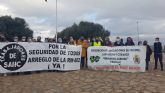 Podemos exige el arreglo inmediato de la carretera RM602 a La Aljorra y muestra su apoyo a los trabajadores de Sabic