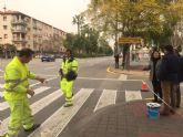 Trfico ejecuta las obras de remarcado de una treintena de grandes avenidas para mejorar la seguridad vial