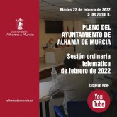 Convocatoria de Pleno: sesión ordinaria telemática. Martes 22 de febrero de 2022