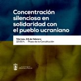 Concentración silenciosa en solidaridad con el pueblo ucraniano este viernes 24 de febrero