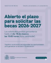 En marcha las becas MEC para el curso 2026-2027