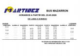 El lunes se reanuda la l�nea de bus urbano de Mazarr�n