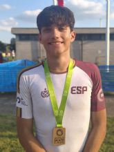 El joven patinador torre&ntilde;o Pablo Gonz�lez, campe�n de Europa juvenil en 200 metros dual