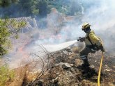 Dan por extinguido el conato de incendio forestal declarado esta tarde en Mula