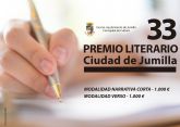 El acto de entrega del XXXIII Premio Literario Ciudad de Jumilla se celebrar el 2 de octubre
