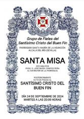 Misa de Hermandad. Sevilla . Alcal del Ro celebra la Santa misa del Grupo de Fieles del Cristo del Buen Fin