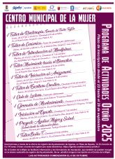 Mañana, 23 de septiembre, se abre el plazo de inscripcin para los Talleres de Otoño del Centro Municipal de la Mujer