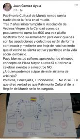 Denuncian el veto a la tradicional feria del barrio de Las 600