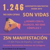 El movimiento feminista de Cartagena convoca una manifestación este 25 de noviembre para exigir el fin de las violencias machistas