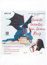 La Red Municipal de Bibliotecas de Lorca organiza la actividad infantil 'Cuentacuentos con Inma Ruiz' los sbados 25 de febrero, 11 y 25 de marzo