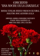 ´Una noche en la Zarzuela´, el nuevo concierto de la Banda Titular del Ateneo de Alhama