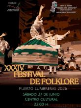 La XXXIV edici�n del Festival de Folklore de Puerto Lumbreras tendr� lugar el pr�ximo s�bado, 27 de junio, en el patio del Centro Cultural