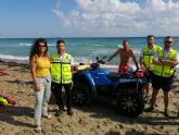 Las asistencias de salvamento y rescate en playas de la Regin se reducen un 14 por ciento este verano