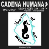 La plataforma ILP Mar Menor organiza una cadena humana para guardar luto a la laguna salada