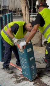 El Ayuntamiento inicia la retirada de 58 antiguas estaciones de MUyBICI