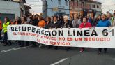 Centenares de vecinos cortan la carretera de El Palmar para exigir que la Consejera de Fomento restituya la Lnea 61
