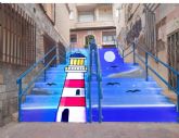 Vota para poder elegir qué diseno pintar en las escaleras del paseo marítimo de Puerto de Mazarrón