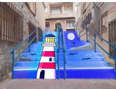 Vota para poder elegir qu diseno pintar en las escaleras del paseo martimo de Puerto de Mazarrn