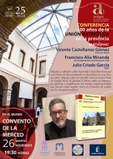 El doctor Vicente Castellanos impartir una conferencia en el Convento de La Merced por el centenario de la Unin Patritica