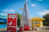 La Universidad de Murcia construye dos árboles de Navidad más de 56.000 tapones de plástico