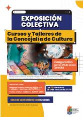 La Sala de Exposiciones del MUDEM acoge la muestra colectiva de los cursos y talleres de la Concejala de Cultura de Molina de Segura del 25 de enero al 8 de marzo