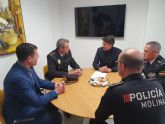 El alcalde de Molina de Segura, Jos ngel Alfonso, recibe en el Ayuntamiento al nuevo jefe de la Polica Nacional en el municipio