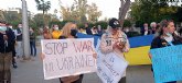 Los ucranianos residentes en Murcia muestran su apoyo a sus compatriotas