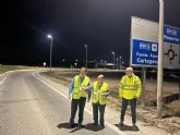 La Comunidad mejora la visibilidad en los enlaces de la autov�a RM-2 con el pol�gono industrial de Alhama de Murcia y la RM-23