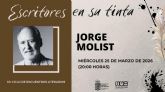 Jorge Molist, pr�ximo protagonista del Ciclo Escritores en su tinta 2026 de Molina de Segura el mi�rcoles 25 de marzo