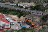 Comienzan las obras de renovacin del muro de contencin de Cala Cortina