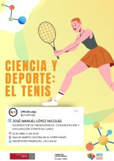 Las disciplinas cientficas del tenis se abordan en una charla de la UMU en El Corte Ingls por Jos Manuel Lpez Nicols