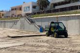 El Ayuntamiento ya trabaja para acondicionar las playas de Cartagena tras la lluvia