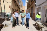 Las obras de la calle Oria y Cantoria avanzan para convertir esta v�a del barrio lorquino de San Jos� en un espacio m�s accesible, seguro y moderno